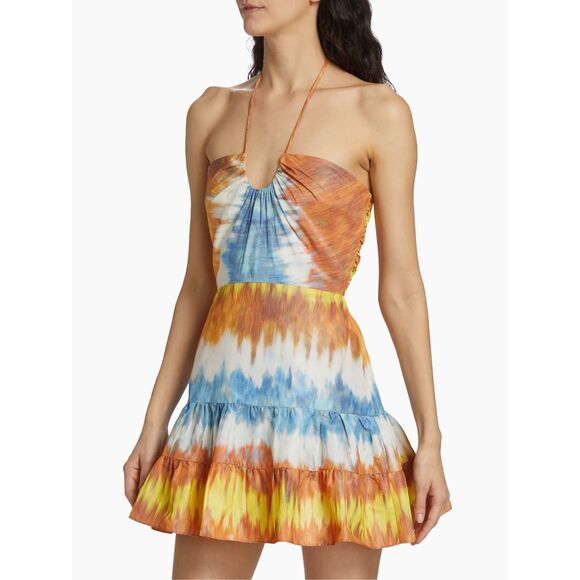 Alexis Naim Dyed Halterneck Minidress in Desert Indigo Size XS $695 - Picture 2 of 11